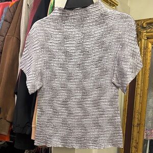 VINTAGE Casual Corner White Textured Blouse